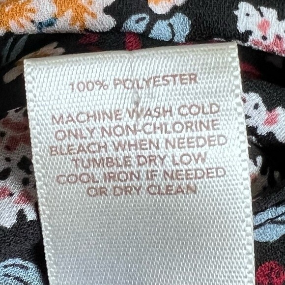 Loft long layered bell sleeve floral blouse top size small - Picture 4 of 5